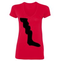 SoftStyle® Ladies' 4.5 oz. Junior Fit V-Neck T-Shirt Thumbnail