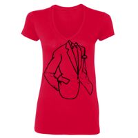 SoftStyle® Ladies' 4.5 oz. Junior Fit V-Neck T-Shirt Thumbnail