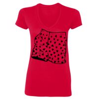 SoftStyle® Ladies' 4.5 oz. Junior Fit V-Neck T-Shirt Thumbnail
