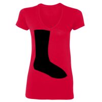 SoftStyle® Ladies' 4.5 oz. Junior Fit V-Neck T-Shirt Thumbnail