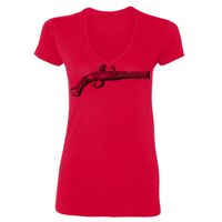 SoftStyle® Ladies' 4.5 oz. Junior Fit V-Neck T-Shirt Thumbnail