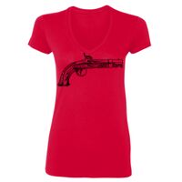 SoftStyle® Ladies' 4.5 oz. Junior Fit V-Neck T-Shirt Thumbnail