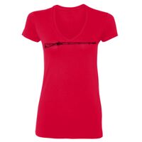 SoftStyle® Ladies' 4.5 oz. Junior Fit V-Neck T-Shirt Thumbnail