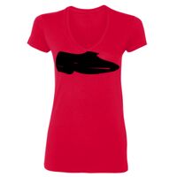 SoftStyle® Ladies' 4.5 oz. Junior Fit V-Neck T-Shirt Thumbnail