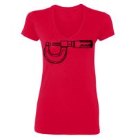 SoftStyle® Ladies' 4.5 oz. Junior Fit V-Neck T-Shirt Thumbnail