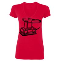 SoftStyle® Ladies' 4.5 oz. Junior Fit V-Neck T-Shirt Thumbnail