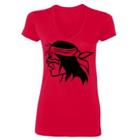 SoftStyle® Ladies' 4.5 oz. Junior Fit V-Neck T-Shirt Thumbnail