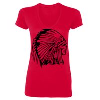 SoftStyle® Ladies' 4.5 oz. Junior Fit V-Neck T-Shirt Thumbnail