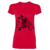 SoftStyle® Ladies' 4.5 oz. Junior Fit V-Neck T-Shirt Thumbnail