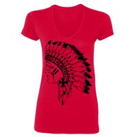 SoftStyle® Ladies' 4.5 oz. Junior Fit V-Neck T-Shirt Thumbnail