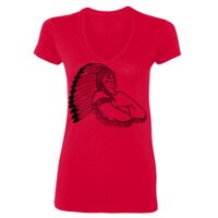 SoftStyle® Ladies' 4.5 oz. Junior Fit V-Neck T-Shirt Thumbnail