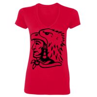 SoftStyle® Ladies' 4.5 oz. Junior Fit V-Neck T-Shirt Thumbnail