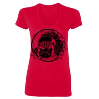 SoftStyle® Ladies' 4.5 oz. Junior Fit V-Neck T-Shirt Thumbnail