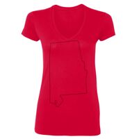 SoftStyle® Ladies' 4.5 oz. Junior Fit V-Neck T-Shirt Thumbnail