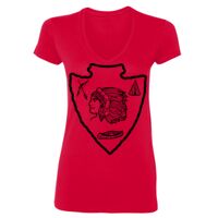 SoftStyle® Ladies' 4.5 oz. Junior Fit V-Neck T-Shirt Thumbnail