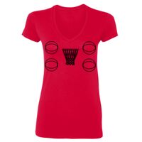 SoftStyle® Ladies' 4.5 oz. Junior Fit V-Neck T-Shirt Thumbnail