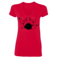 SoftStyle® Ladies' 4.5 oz. Junior Fit V-Neck T-Shirt Thumbnail