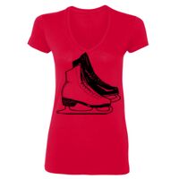 SoftStyle® Ladies' 4.5 oz. Junior Fit V-Neck T-Shirt Thumbnail