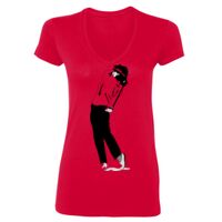SoftStyle® Ladies' 4.5 oz. Junior Fit V-Neck T-Shirt Thumbnail