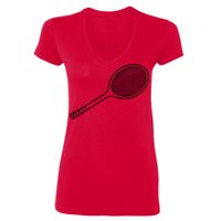 SoftStyle® Ladies' 4.5 oz. Junior Fit V-Neck T-Shirt Thumbnail