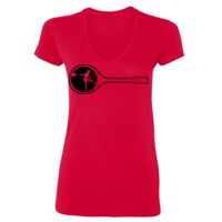 SoftStyle® Ladies' 4.5 oz. Junior Fit V-Neck T-Shirt Thumbnail