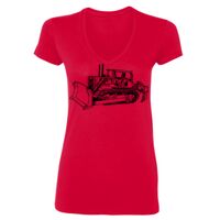 SoftStyle® Ladies' 4.5 oz. Junior Fit V-Neck T-Shirt Thumbnail