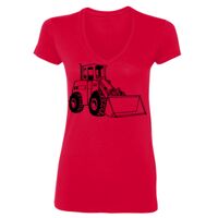 SoftStyle® Ladies' 4.5 oz. Junior Fit V-Neck T-Shirt Thumbnail