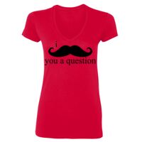 SoftStyle® Ladies' 4.5 oz. Junior Fit V-Neck T-Shirt Thumbnail
