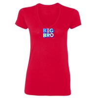 SoftStyle® Ladies' 4.5 oz. Junior Fit V-Neck T-Shirt Thumbnail