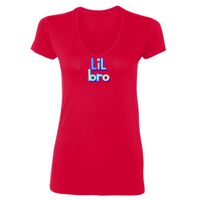 SoftStyle® Ladies' 4.5 oz. Junior Fit V-Neck T-Shirt Thumbnail