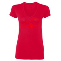 SoftStyle® Ladies' 4.5 oz. Junior Fit V-Neck T-Shirt Thumbnail
