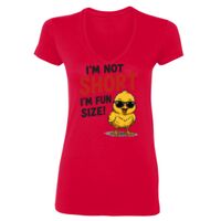 SoftStyle® Ladies' 4.5 oz. Junior Fit V-Neck T-Shirt Thumbnail