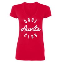 SoftStyle® Ladies' 4.5 oz. Junior Fit V-Neck T-Shirt Thumbnail