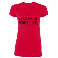 SoftStyle® Ladies' 4.5 oz. Junior Fit V-Neck T-Shirt Thumbnail