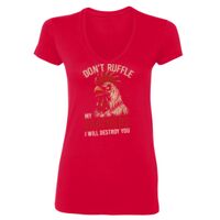 SoftStyle® Ladies' 4.5 oz. Junior Fit V-Neck T-Shirt Thumbnail