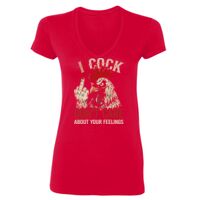 SoftStyle® Ladies' 4.5 oz. Junior Fit V-Neck T-Shirt Thumbnail