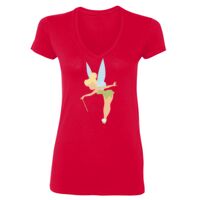 SoftStyle® Ladies' 4.5 oz. Junior Fit V-Neck T-Shirt Thumbnail